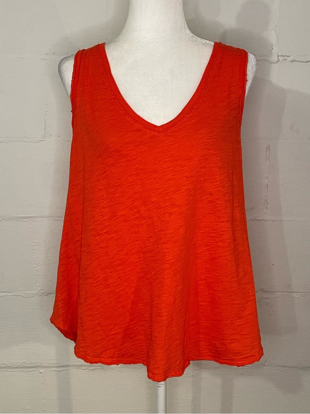 dylan Bright Orange V-Neck Swing Tank